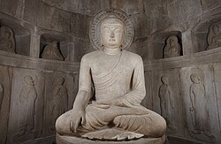 Front view of Buddha at Seokguram
