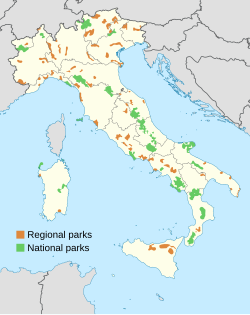 National and regional parks in Italy