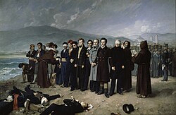 Execution of José María de Torrijos y Uriarte and his men in 1831 as Spanish King Ferdinand VII took repressive measures against the liberal forces in his country