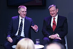 Türk alongside Montenegrin Foreign Minister Igor Lukšić, 13 April 2016