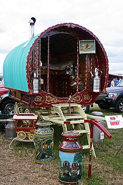 A Romanichal vardo pictured at the Great Dorset Steam Fair in 2007, England