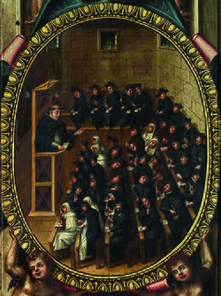 17th century classroom at the University of Salamanca