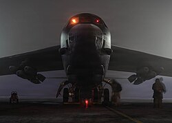 B-52H Stratofortress with AGM-158 JASSM cruise missiles during the 2026 Iran war, 4 March 2026