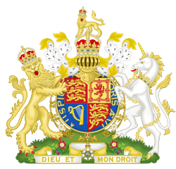 Coat of arms of the British monarch as sovereign of the Order of St Michael and St George