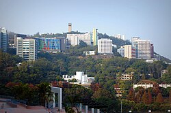 View from Chung Chi College towards New Asia College on the summit