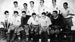 A team of Nacional (winner of the tournament) in 1938