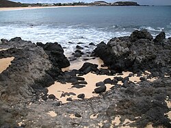 Black volcanic rocks