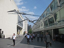 Quetzalcoatlus models on the South Bank, created by Mark Witton for the Royal Society's 350th anniversary