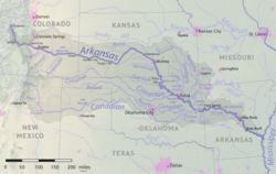 Arkansas River basin map