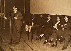 Alfonsín during his successful 1963 congressional campaign