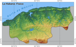 Topographic map of Havana