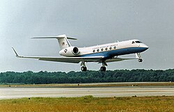 A USAF Gulfstream V in VIP livery