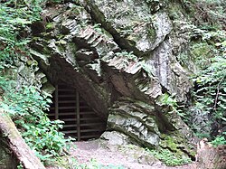 Adit No. 1 at Pahaquarry Copper Mine, established c. 1750