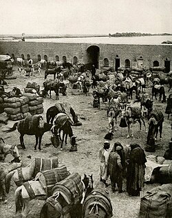 Fallujah's Caravanserai in use, ca. 1914, Iraq