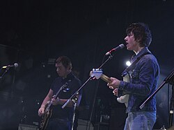 Arctic Monkeys on stage in 2006