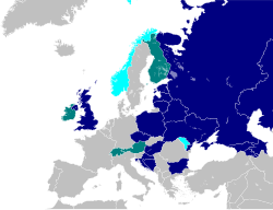European countries which have official statistics on their Kurdish population.Dark green: Ethnicity statisticsCyan: First language statisticsLight green: Other official measures
