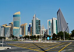Developments in Doha's West Bay district have seen an increase in the population density of the area with the construction of several high-rises.