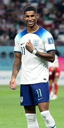 Rashford playing for England at the 2022 FIFA World Cup