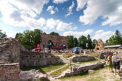 Viljandi Folk Music Festival held annually within the castle ruins in Viljandi, Estonia