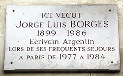 Plaque, 13 rue des Beaux-Arts, Paris