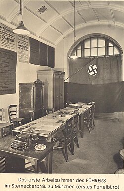 Hitler's first office in the Sterneckerbräu in Munich