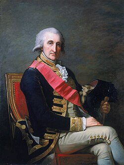 Admiral George Brydges Rodney, 1st Baron Rodney, by Jean-Laurent Mosnier, painted 1791.
