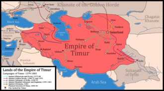 Timur's empire and his military campaigns