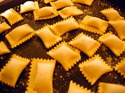 Traditional Piedmontese agnolotti