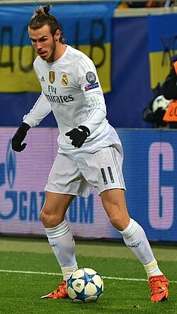 Bale wearing Adidas X15 football boots in 2015