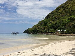 A view of the beach at Paradis
