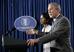 George W. Bush declared that Hezbollah lost the war and that "There's going to be a new power in the south of Lebanon".[349]