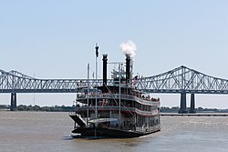 The Natchez operates out of New Orleans. There are other paddlewheelers on the Mississippi, but the Natchez and the American Queen are the only two that are propelled by steam.