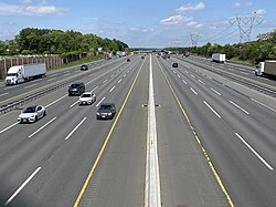 I-95 northbound on the New Jersey Turnpike in Robbinsville Township