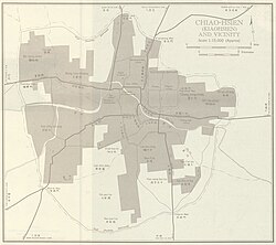 Map including Qingdao (labeled as CH'ING-TAO (TSINGTAO))