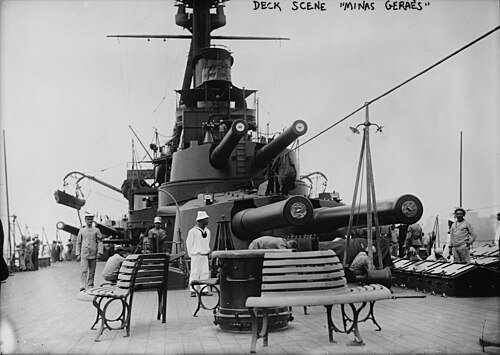 Minas Geraes, seen from the stern of the ship