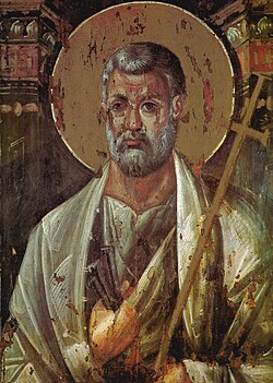 A 6th-century encaustic icon from Saint Catherine's Monastery, Egypt, depicting Peter the Apostle