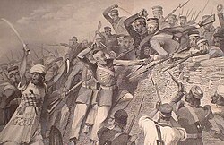 Attack of the mutineers on the Redan Battery at Lucknow, 30 July 1857