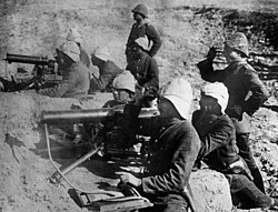 Ottoman machine-gun crews equipped with MG 08s