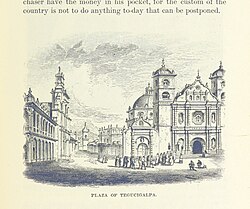 19th century Tegucigalpa, illustration in The Capitals of Spanish America
