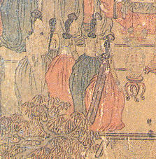 A group of yangban women attending a family ritual. Late 18th century.