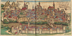 1493 woodcut of Basel, from the Nuremberg Chronicle