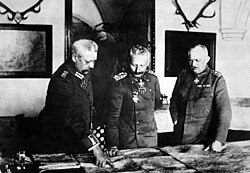 Paul von Hindenburg, Wilhelm II and Erich Ludendorff in January 1917