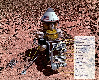 Artist concept of a Mars sample-return mission, 1993