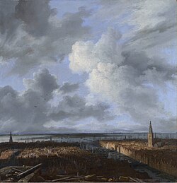 A view of Amsterdam, by Jacob van Ruisdael