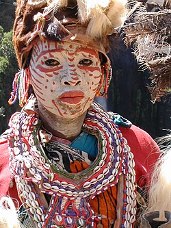 A Bantu Kikuyu woman in traditional attire
