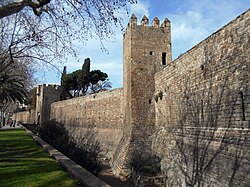 The remaining section of the medieval walls