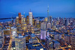 View looking towards Toronto's Financial District
