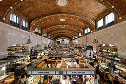 The historic West Side Market in Cleveland's Ohio City neighborhood