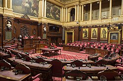 The hemicycle of the Belgian Senate