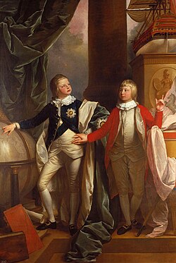 William (left), aged thirteen, and his younger brother Edward, painted by Benjamin West, 1778